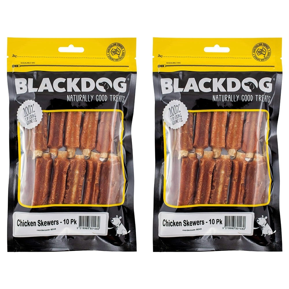 20x Blackdog Naturally Good Pet/Dog Chicken Skewer Healthy/Dental Treat/Food