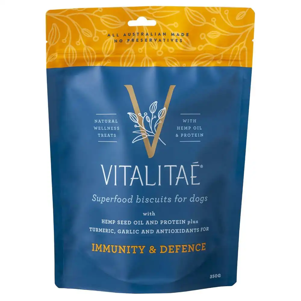 Vitalitae Dog/Pet 350g Biscuits Immunity/Defence w/ Hemp Oil/Protein Food Treats