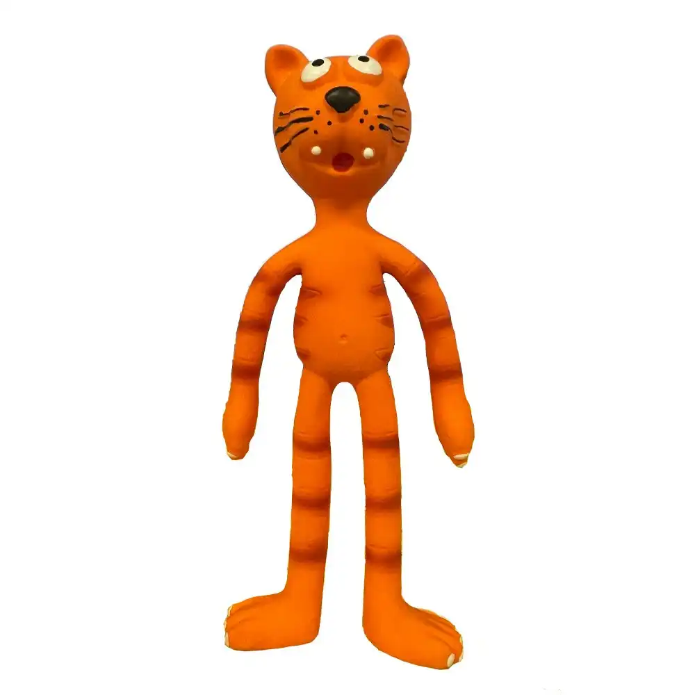 Paw Play Latex Squeaky Sound Soft Rubber Cat/Dog Pet Playing Toy Orange 31cm