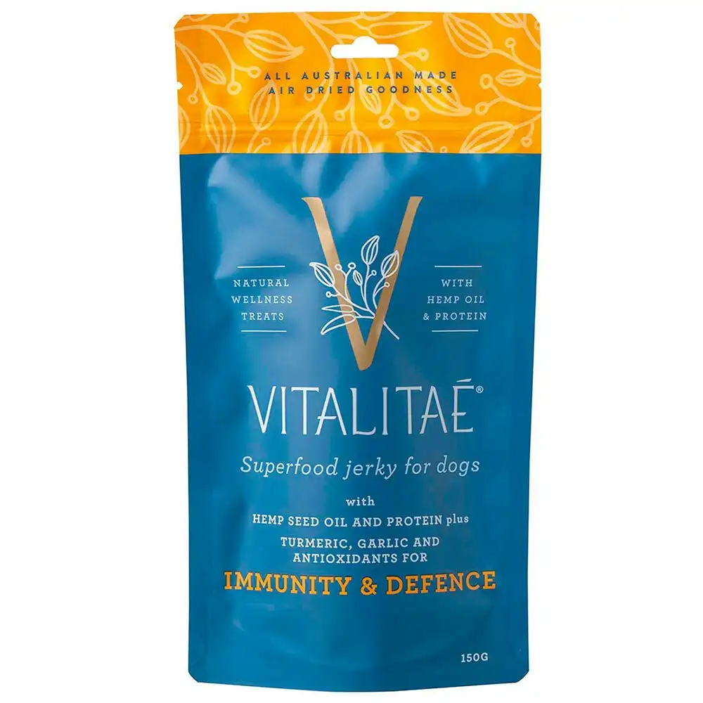 Vitalitae Dog/Pet 150g Jerky Immunity/Defence w/ Hemp Oil/Protein Food Treats
