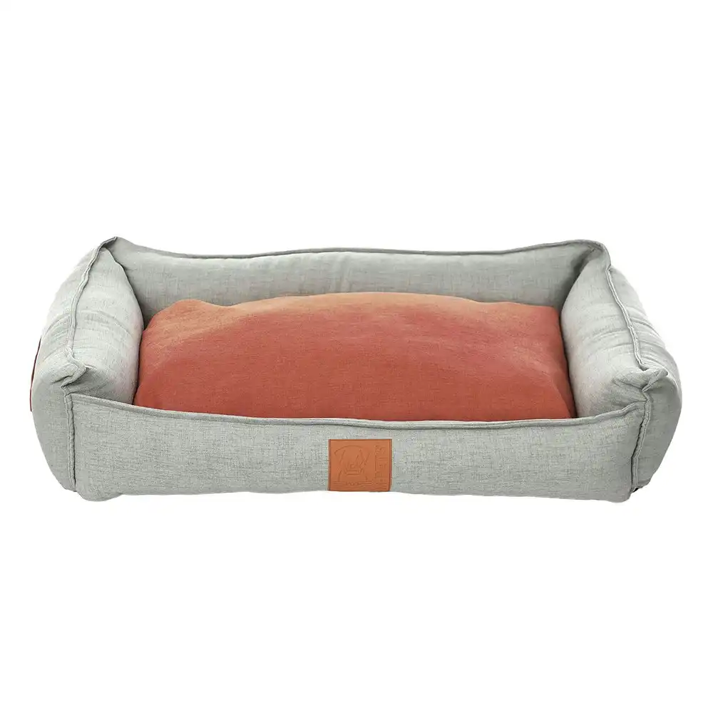 M-Pets Large 61 x 23 x 86 cm Moon Dog/Pet Bed Orange/Grey Anti Slip Soft/Comfy