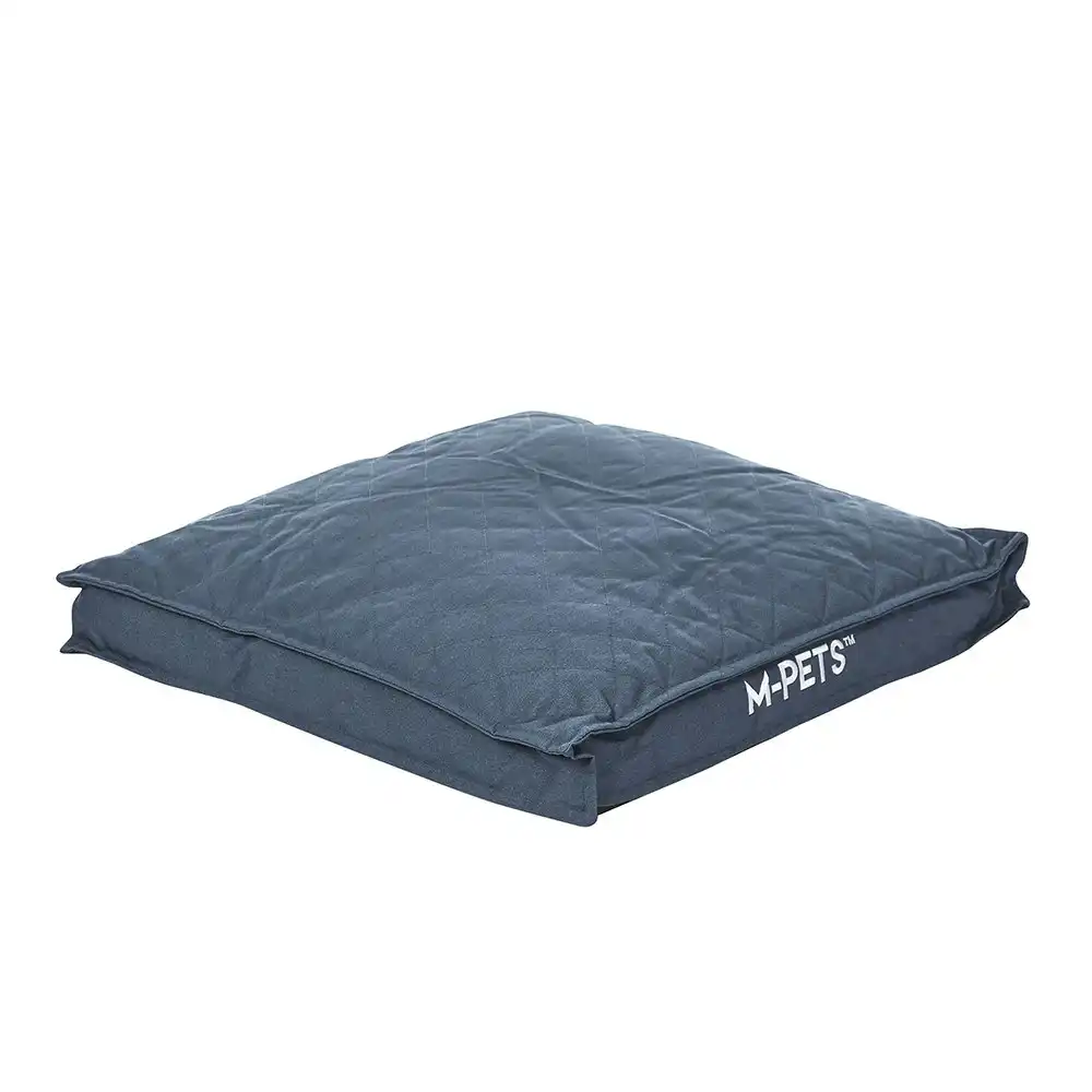 M-Pets Medium 68cm Eco-Friendly Pet/Dog Bed Non-Slip Square Sleep Cushion Blue