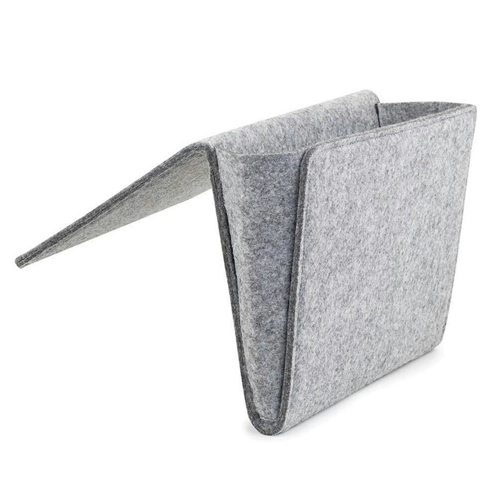 Kikkerland Hanging Sofa/Bedside Pocket Felt Storage Home Organiser/Holder Grey