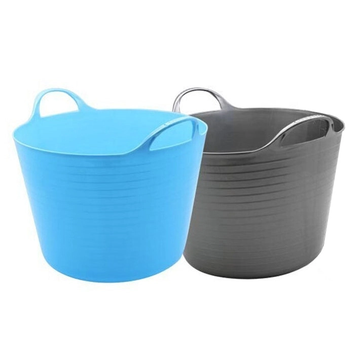 2x Boxsweden 42L Flexible Tub w/Handle Home Garden Water Storage Bucket Assort