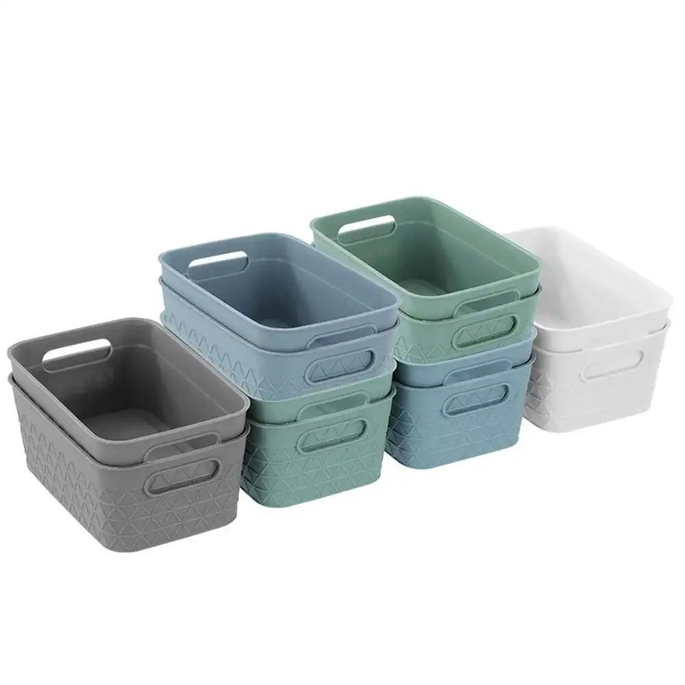 12pc Boxsweden Trinity 16.5cm Basket Organiser Home Storage/Container Assorted