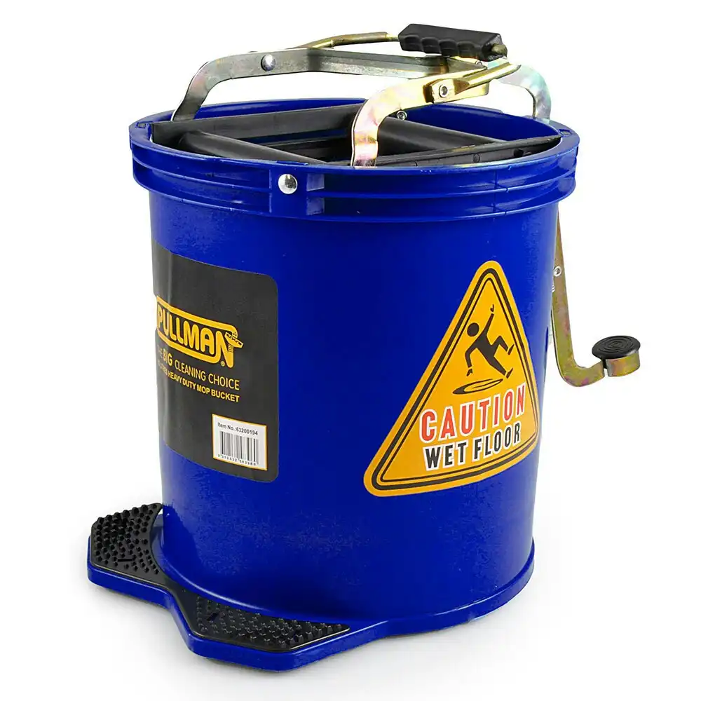Pullman 16L Floor Mop Replacement Bucket Heavy Duty/Lightweight Plastic Blue
