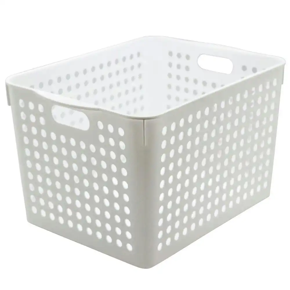 Boxsweden 35cm Mode Basket Home Storage/Holder Cleaning Room Organiser White