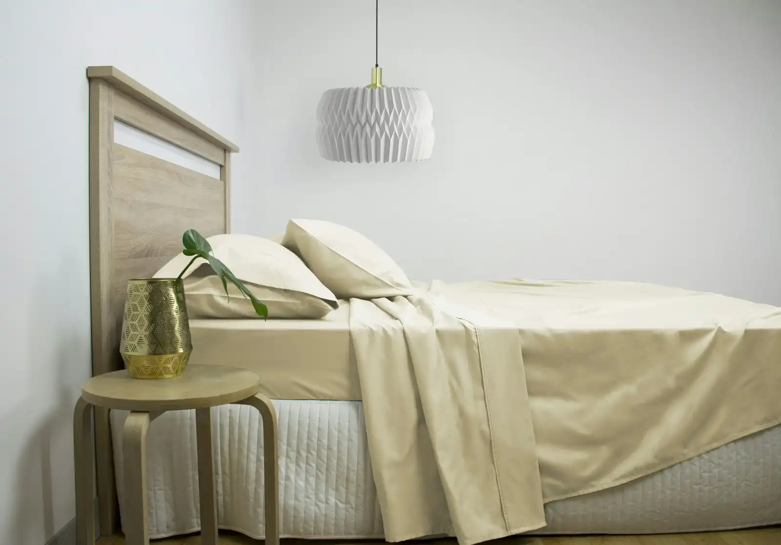 Ardor 2500TC Cotton Rich Queen Bed Size Fitted Sheet Set w/ 2x Pillowcases Linen