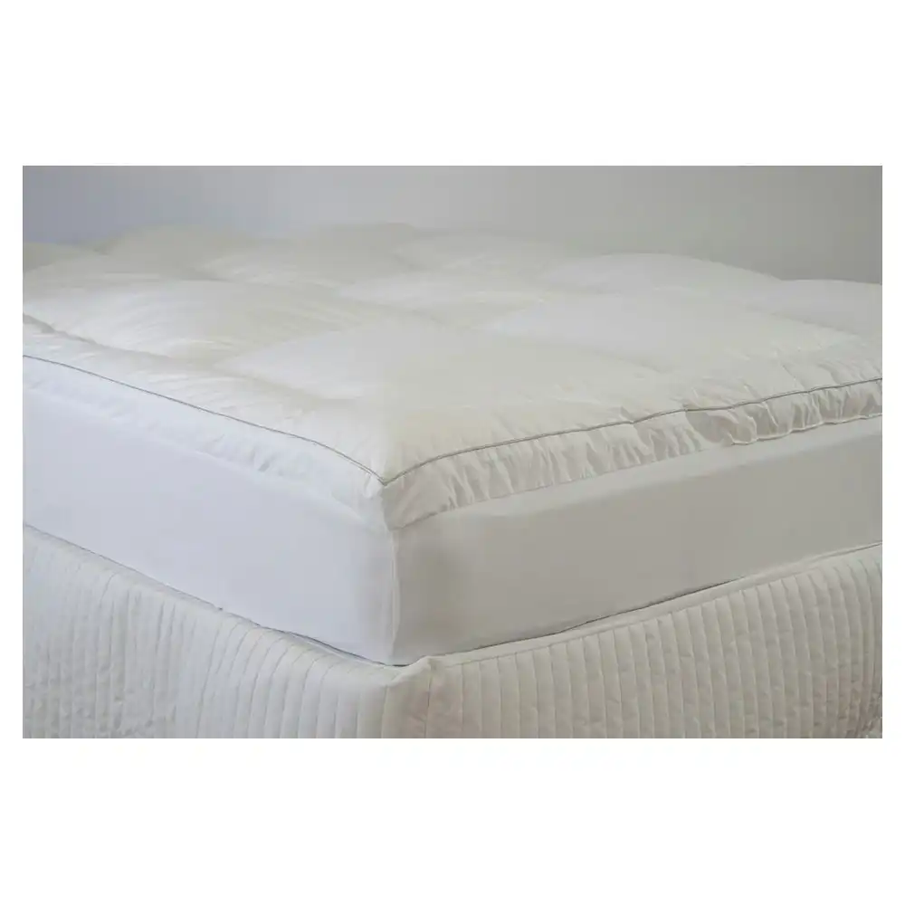 Ardor King Bed Mattress Topper 1500Gsm Cotton Ball Fibre WHT Comfort/Cushioning