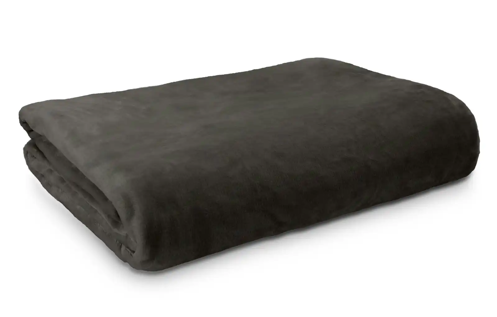 Ardor Boudoir Double Bed Lucia Luxury Plush Soft Velvet Blanket Bedding Charcoal