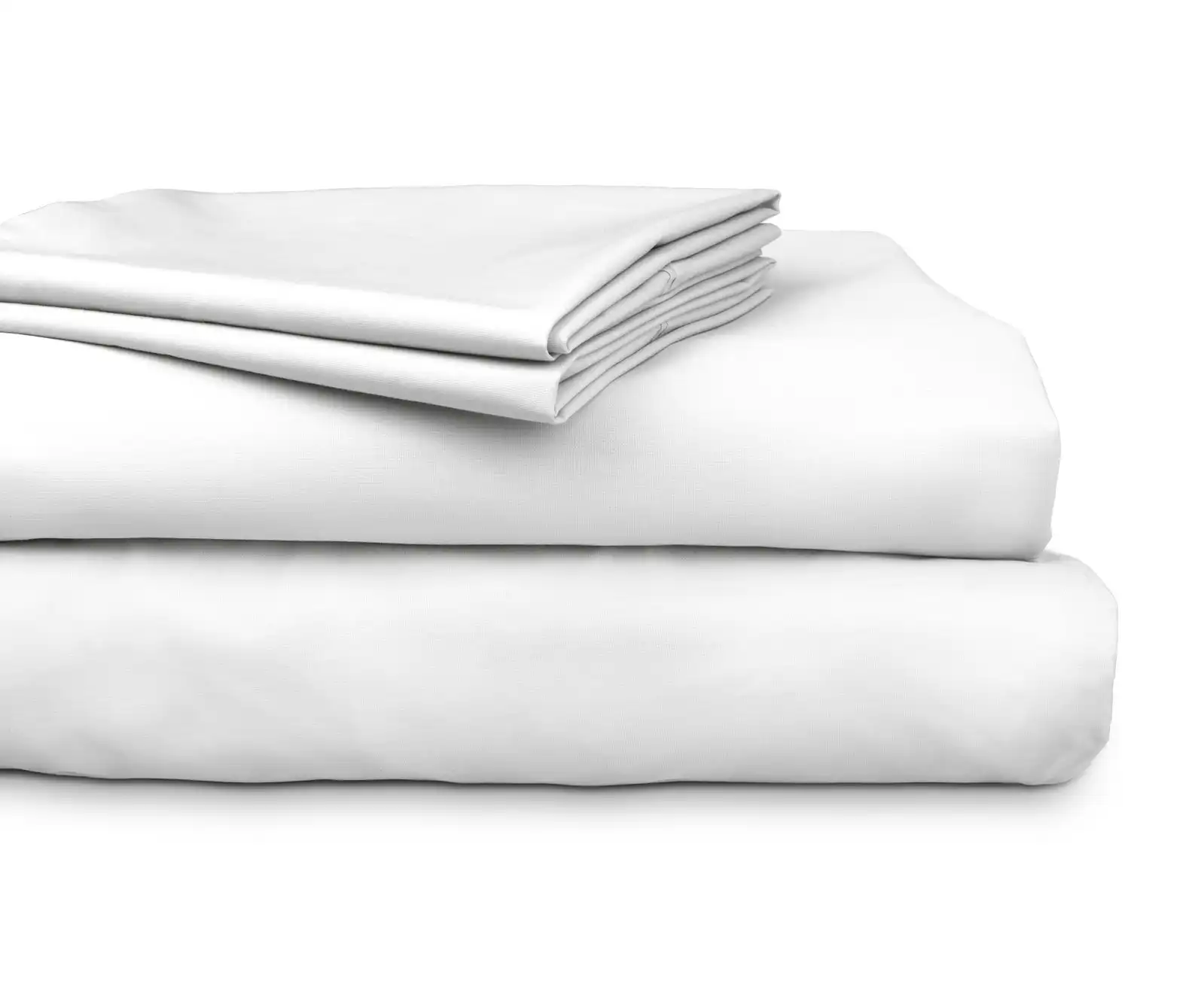 Ardor 300TC Cotton King Bed Size Flat/Fitted Sheet Set w/ 2x Pillowcases White