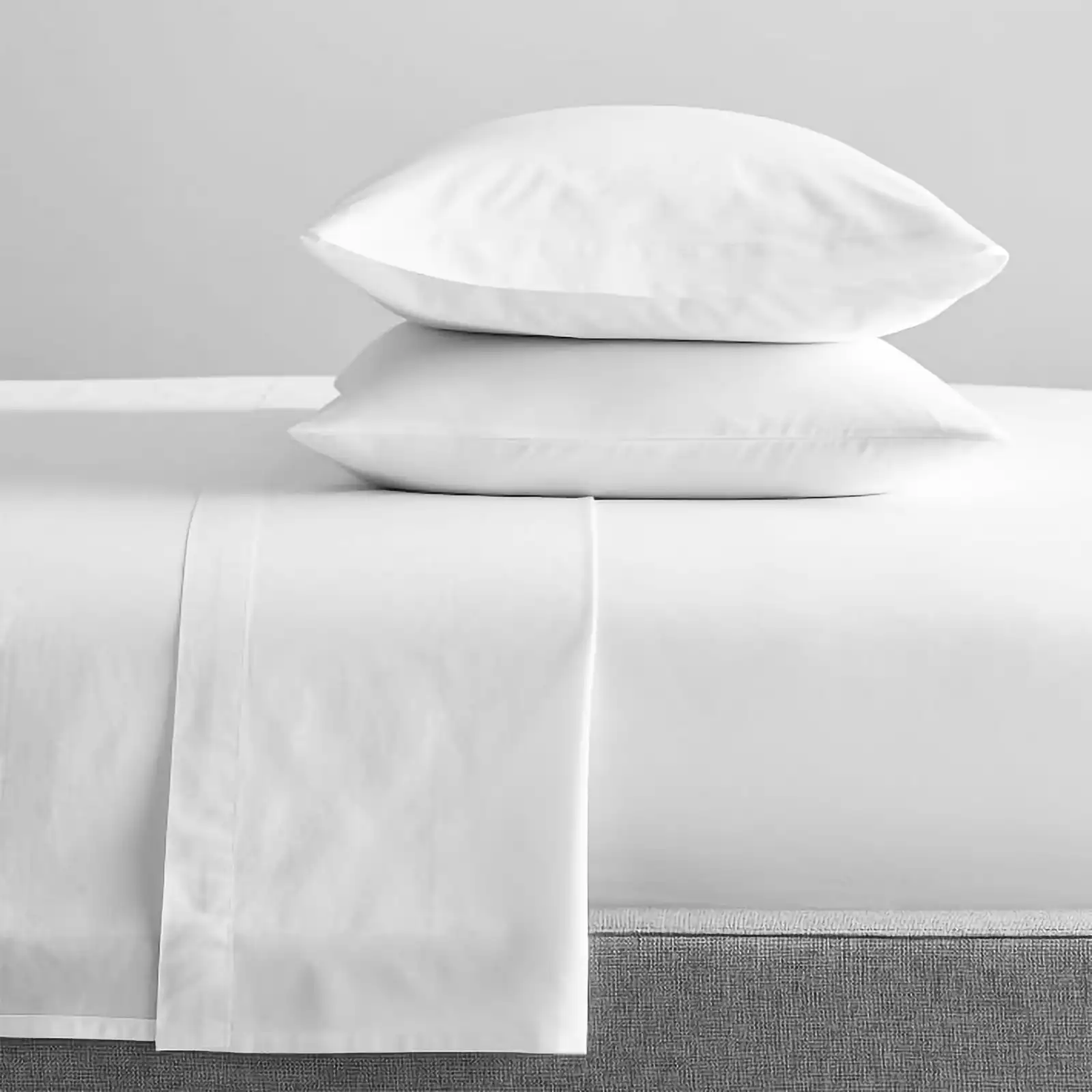 Renee Taylor King Bed Sheet/Pillowcases Set 300TC Organic Cotton Bedding White