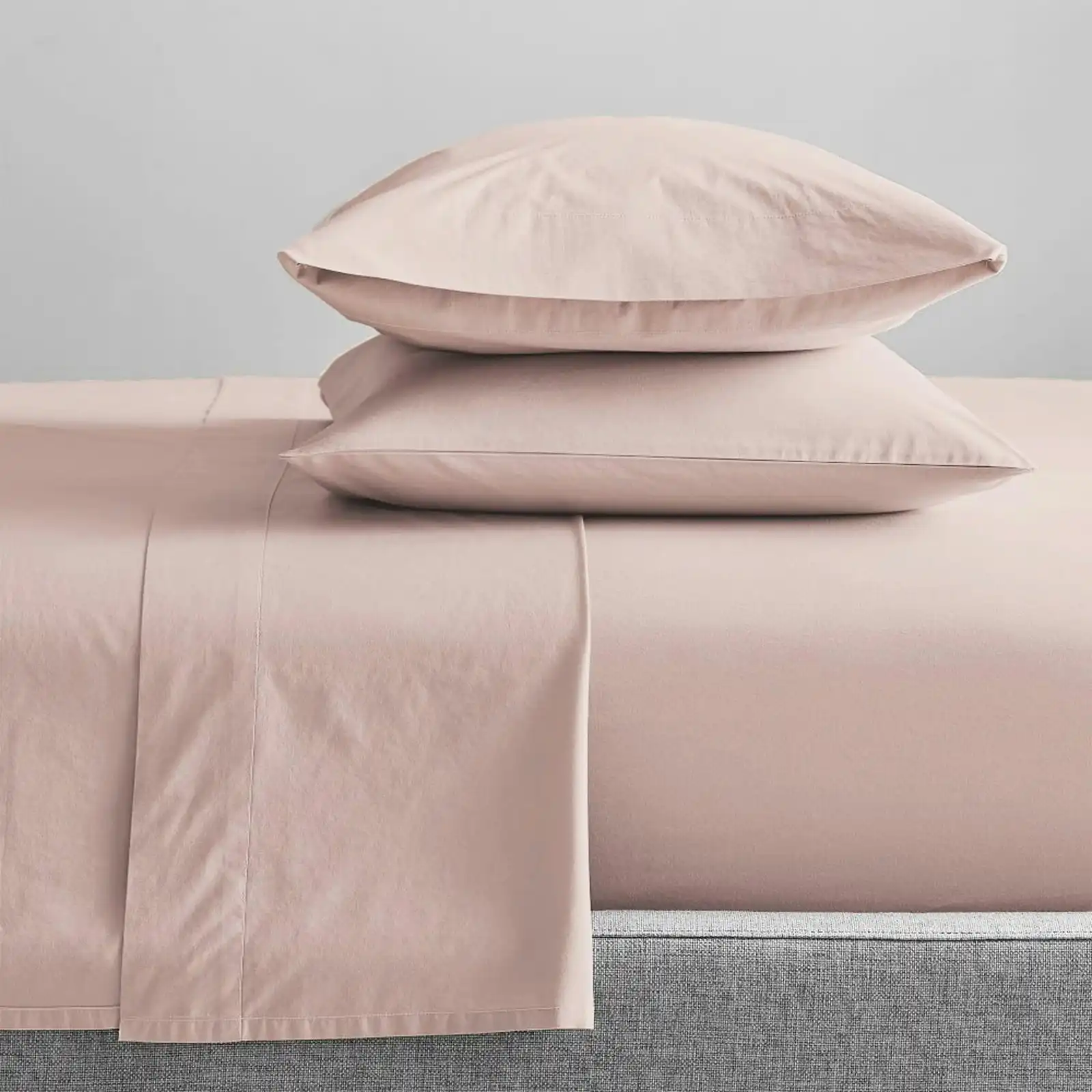 Renee Taylor Single Sheet/Pillowcase Set 300TC Organic Cotton Bedding Sepia Rose