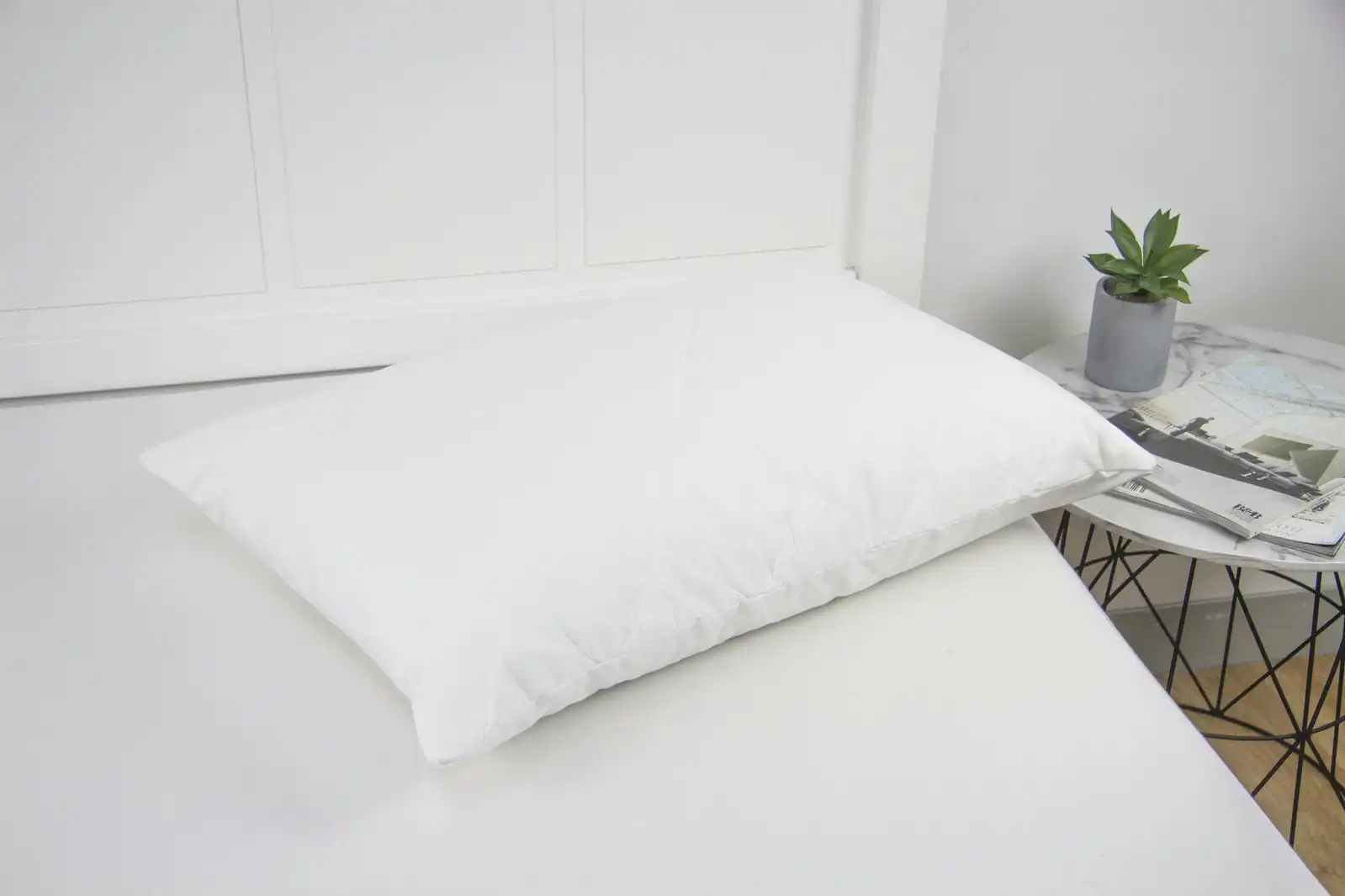 Ardor 100GSM Cotton Bed Pillow 48x73cm Protector Case Cover Home Bedding White