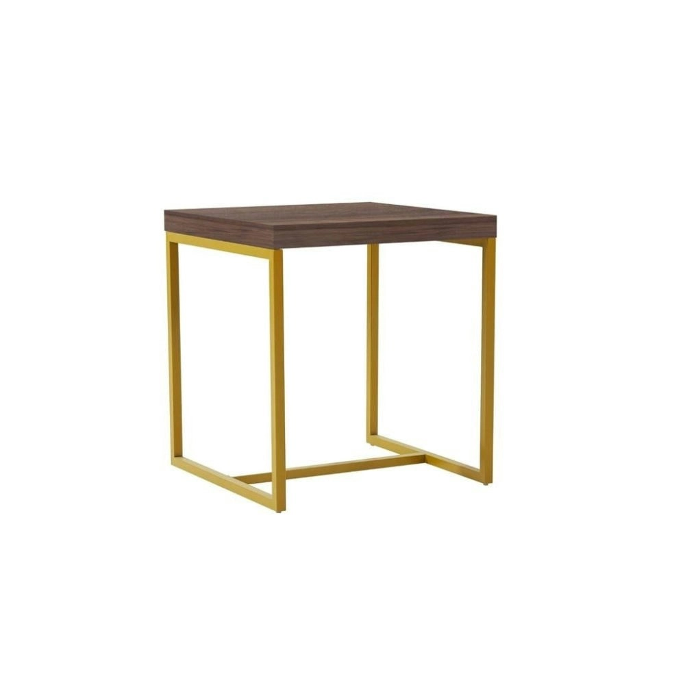 Design Square Square Side Table Metal Frame - Grey & Gold