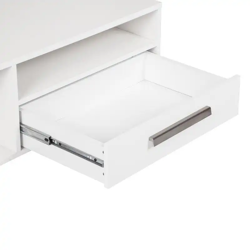 Maestro Furniture Ashley Collection Open Shelf Coffee Table W/ 1-Drawer - White