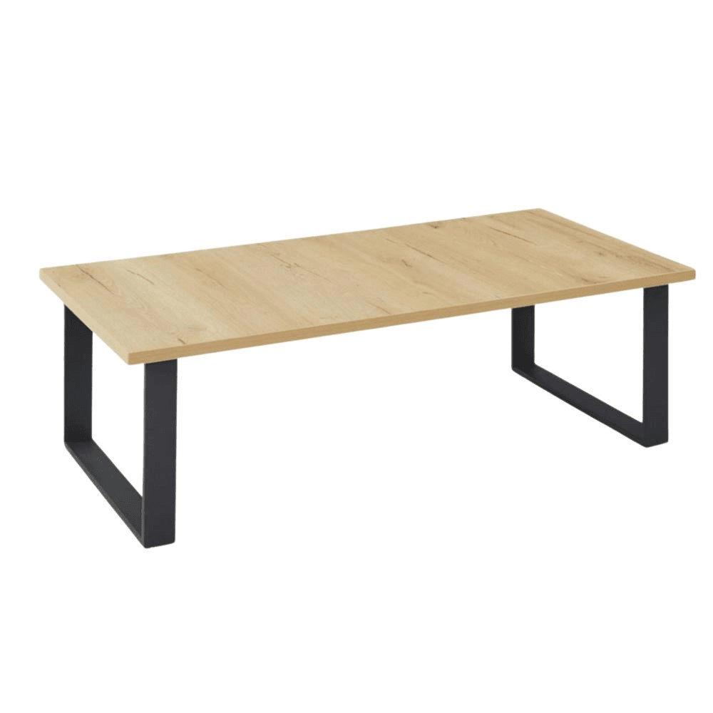 Design Square Rectangular Wooden Coffee Table - Natural