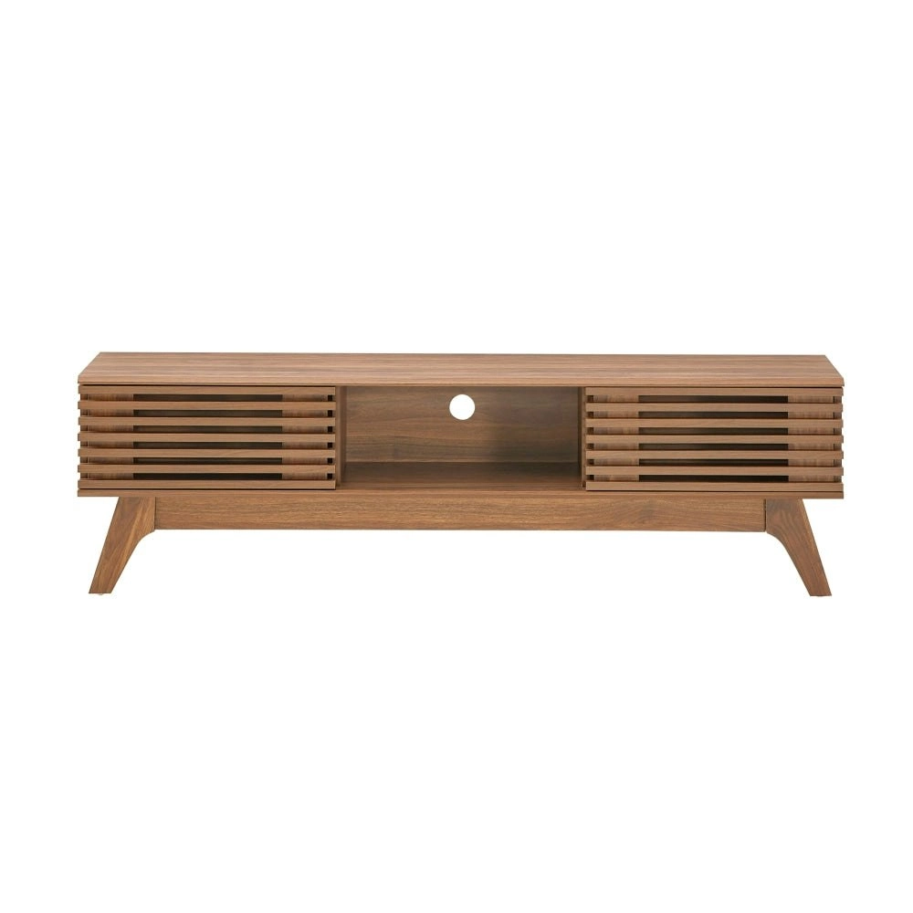 Design Square Camille Wooden Lowline Entertainment Unit TV Stand 150cm - Oak