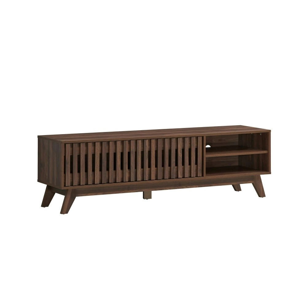 Design Square Mark Wooden TV Stand Entertainment Unit W/ 2-Doors 160cm - Walnut