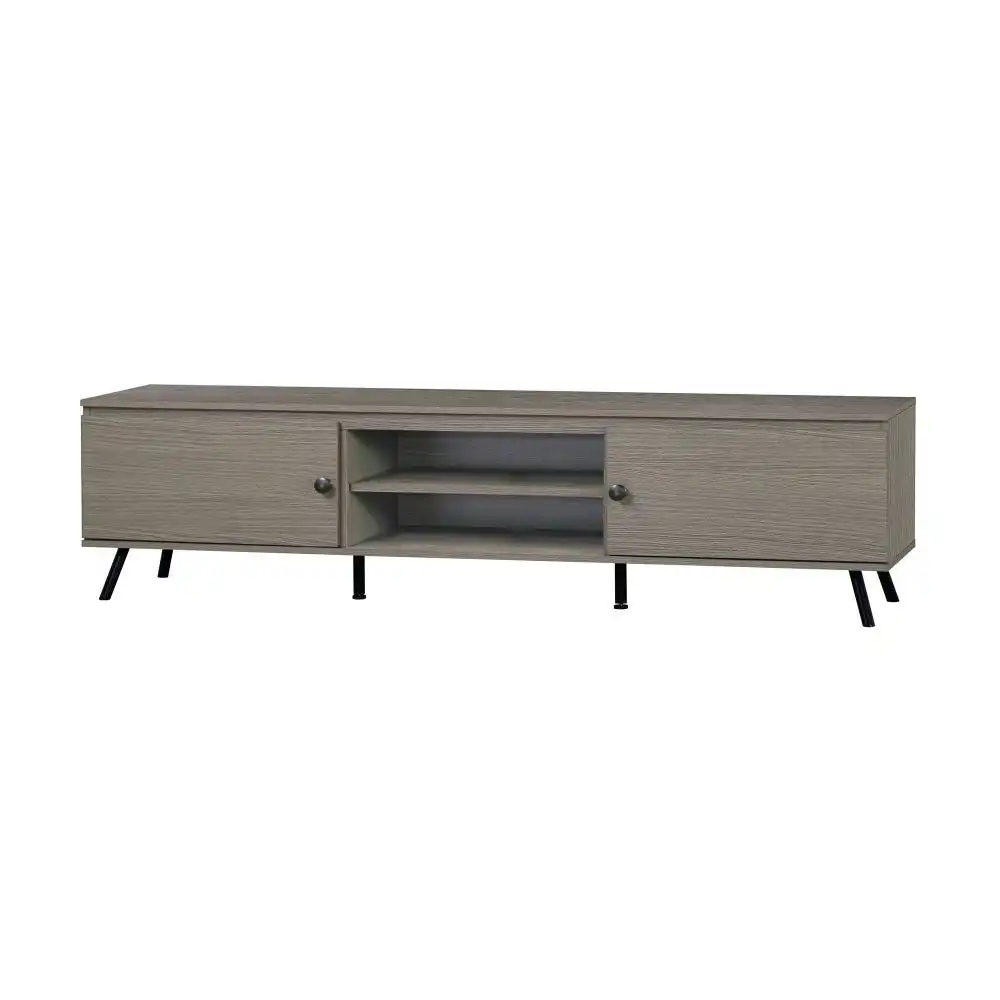 Maestro Furniture Day Modern Lowline TV Stand Entertainment Unit 1.8m Storage Cabinet - Walnut
