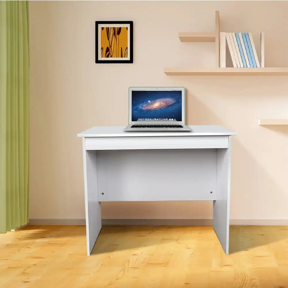 Design Square Modern Simpleline Office Computer Writing Study Desk Table 90cm - White