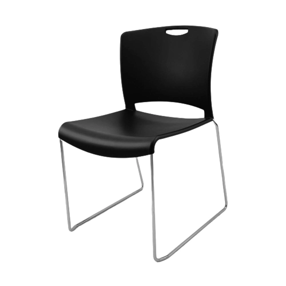 UNIX STARLIGHT Jet Black AFRDI Stacking Visitor School Cafe Chair