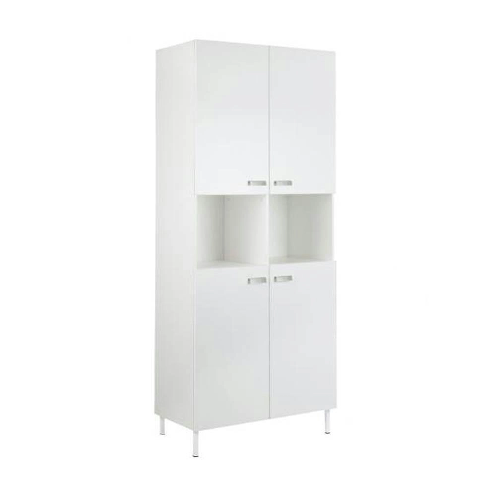 Maestro Furniture Ashley Collection 10-Cube Display Bookcase With 4-Doors - White