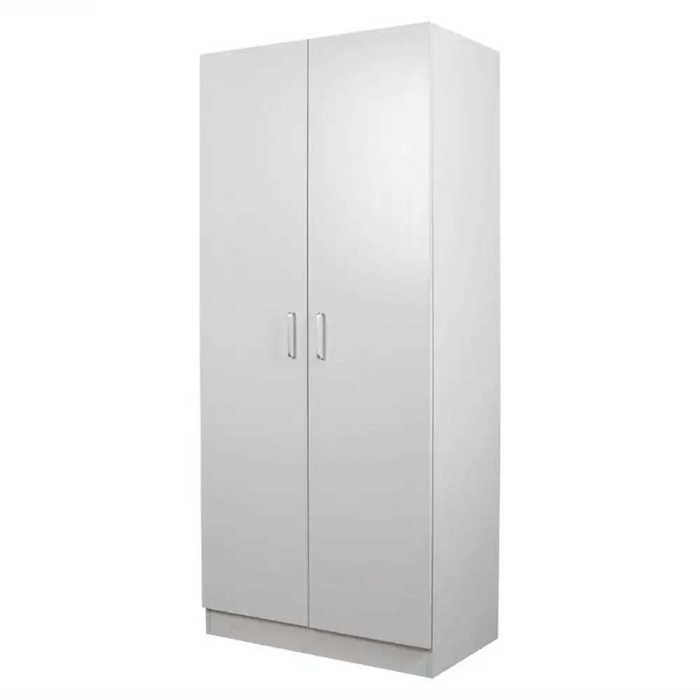 Design Square Modern 2-Door Multi-Purpose 5-Tier Cupboard Pantry Storage Cabinet - White