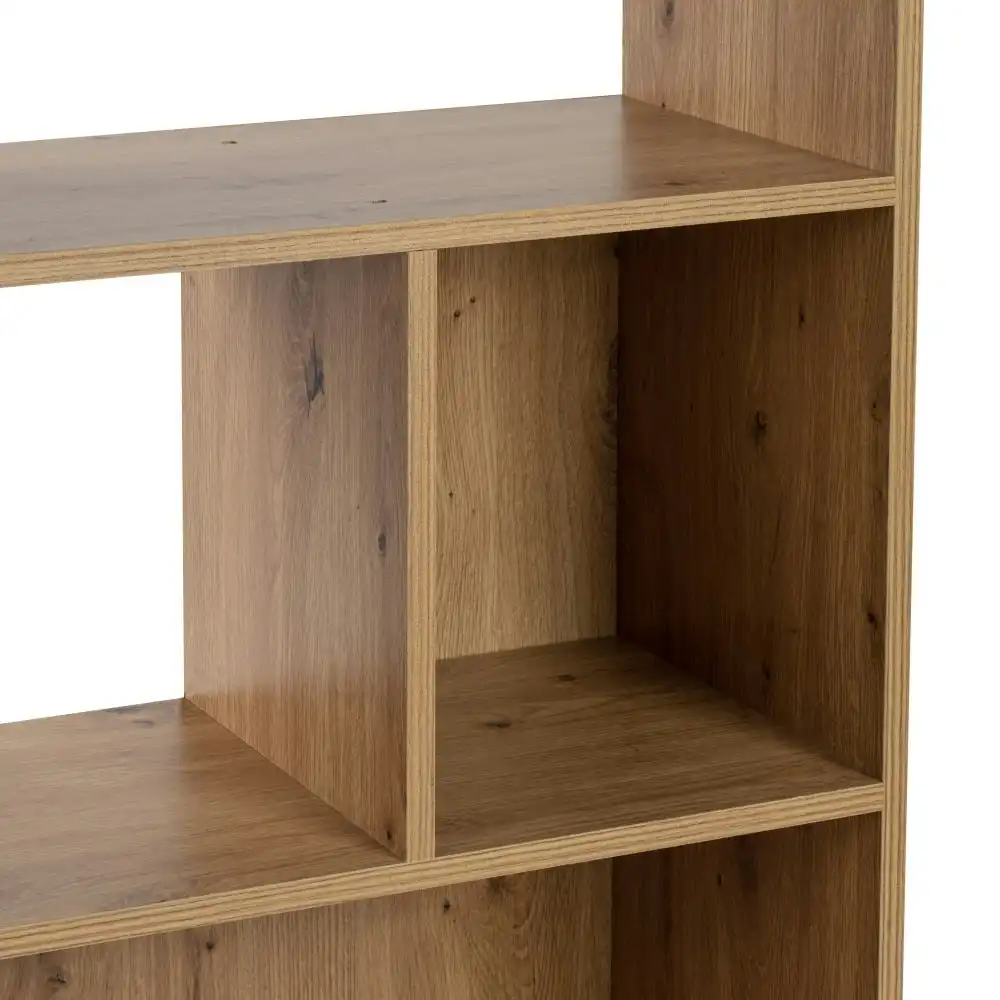 Design Square Amina 5-Tier Bookcase Display Shelf Storage Unit - Oak/Black