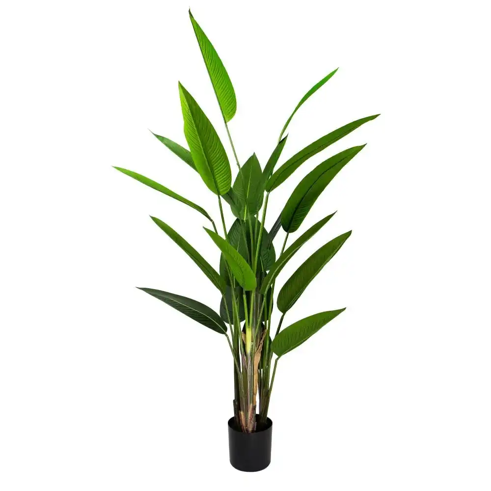 Glamorous Fusion Strelitizia Plant 21 Leaves Artificial Fake Plant Flower Decorative 200cm In Pot