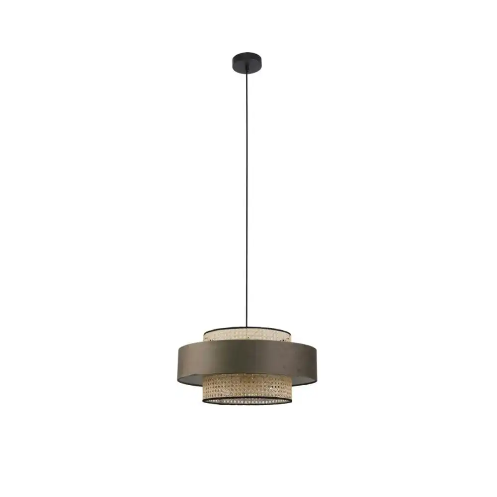 Olcay Modern Elegant Pendant Lamp Ceiling Light - Brown & Natural