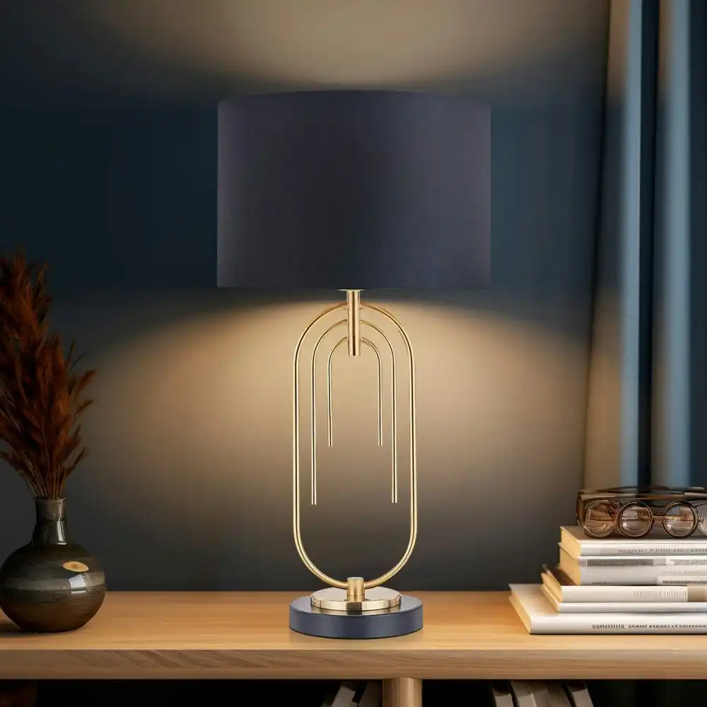 Flora Modern Elegant Table Lamp Desk Light - Black