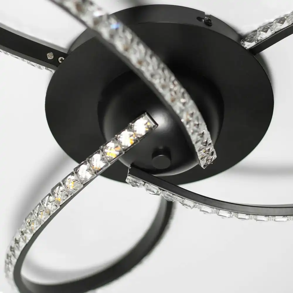 Sayer Dimmable 3-Lights LED Modern Elegant Pendant Lamp Ceiling Light - Black