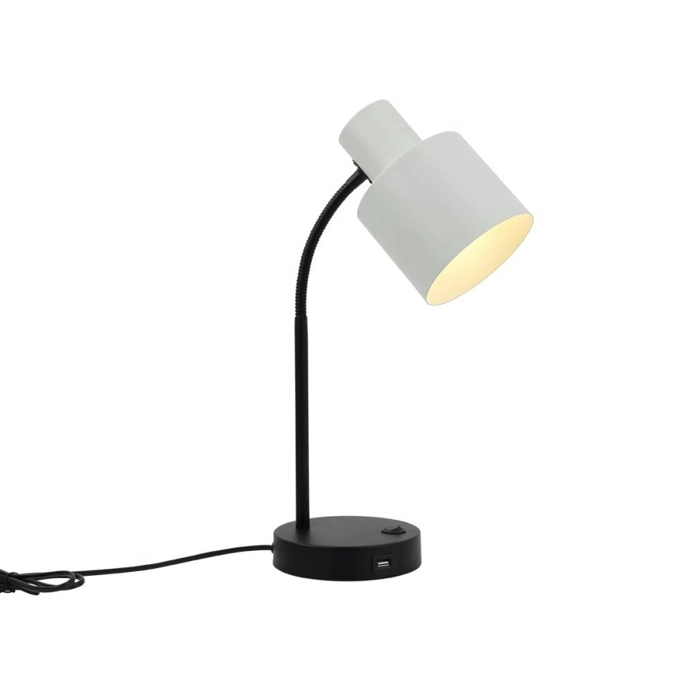 Laura Modern Elegant Table Lamp Desk Light - Black & White