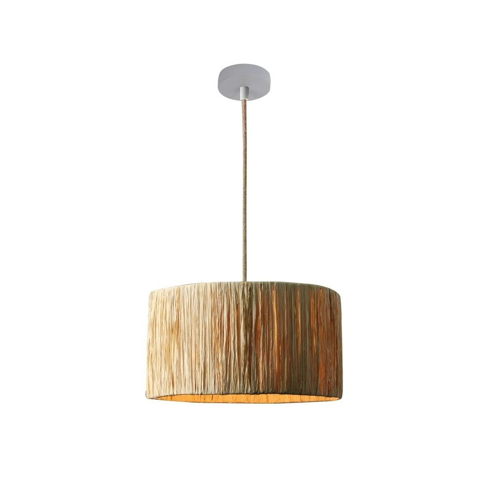 Perry Raffia Shade Classic Pendant Lamp Light Natural