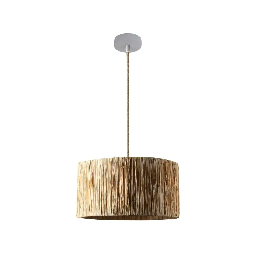 Perry Raffia Shade Classic Pendant Lamp Light Natural