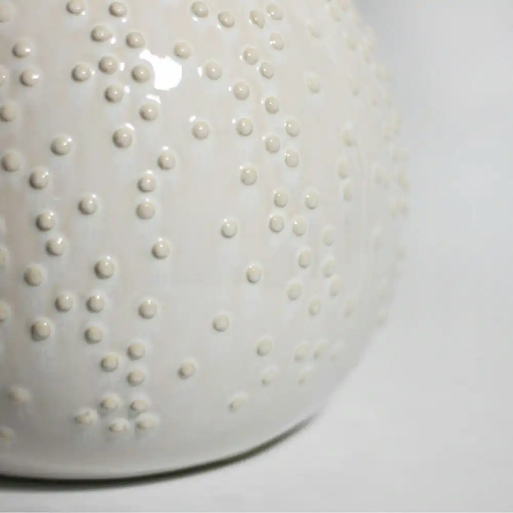 Marina Fun Ceramic Base Fabric Shade Table Lamp Light White