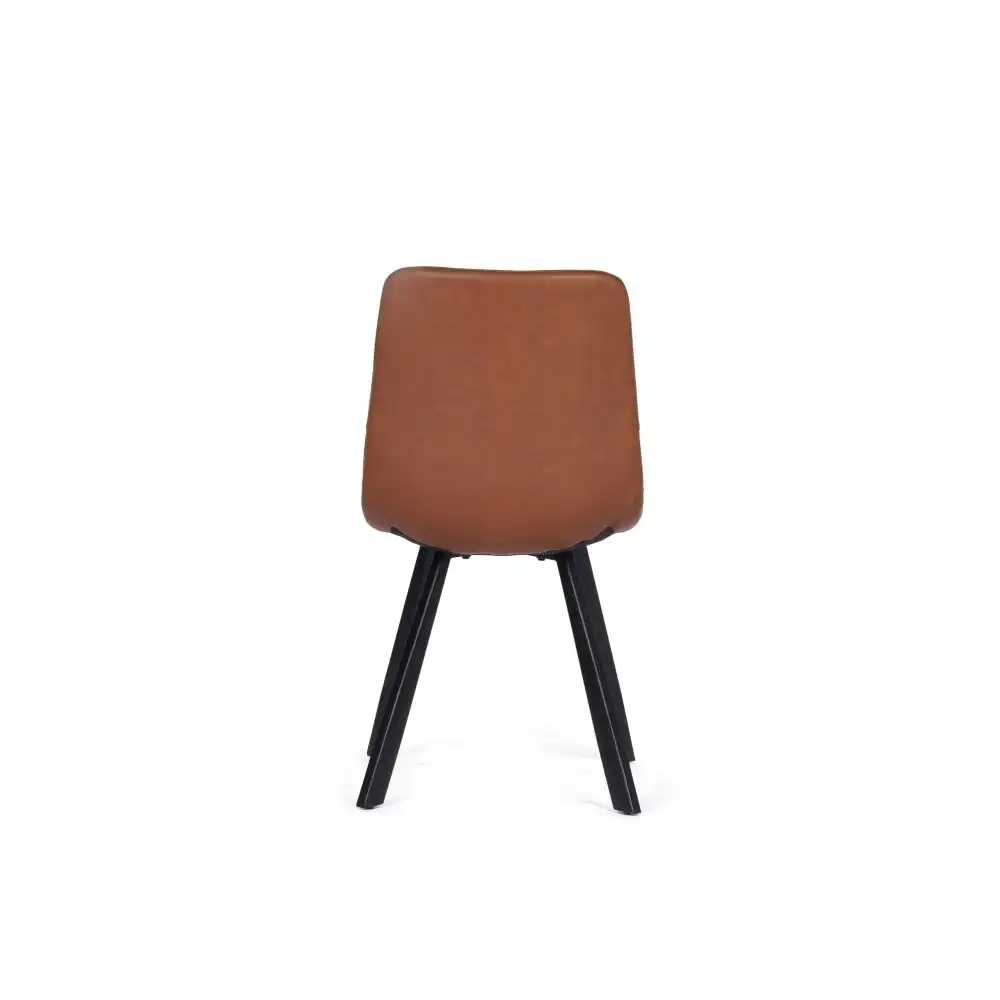 Raimon Furniture Set Of 2 Kim Faux Leather Kitchen Dining Chair - Cognac