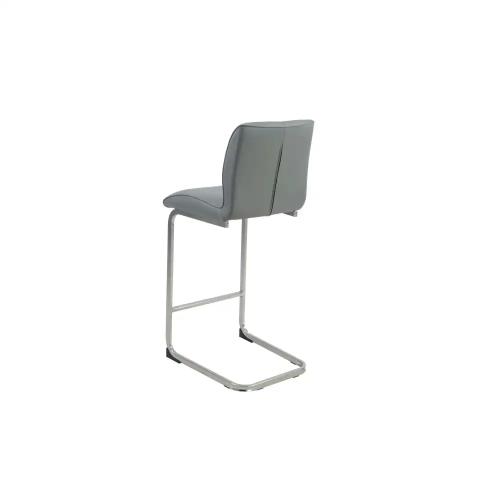 Raimon Furniture Set Of 2 Minga Eco Leather Kitchen Counter Bar Stools - Grey