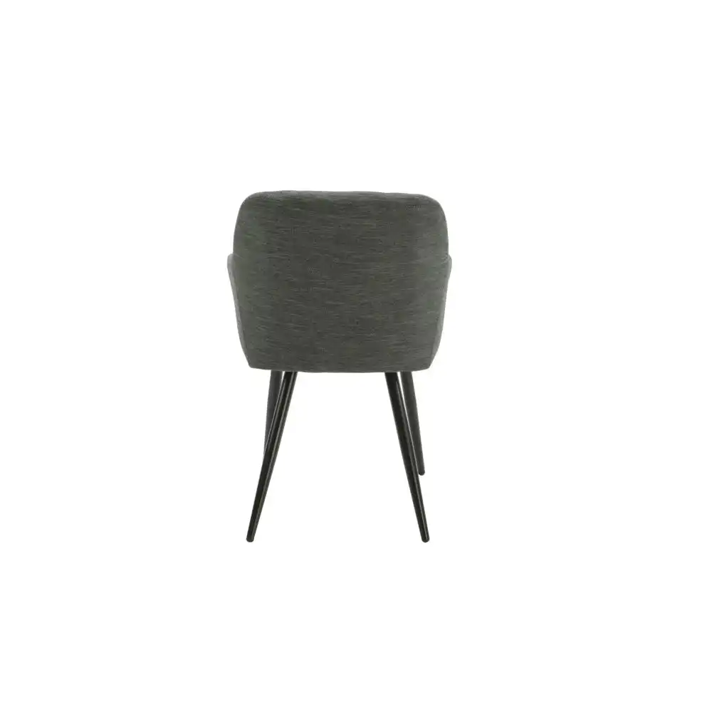 Raimon Furniture Set Of 2 Fari Fabric Dining Chairs Metal Legs - Steel