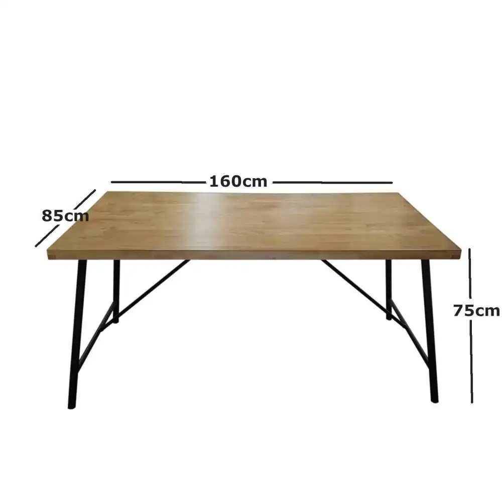 Vegas Rectangular Dining Table 1.6m - Maple