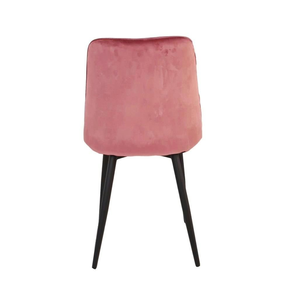 HomeStar Set of 2 Lumy Velvet Fabric Modern Dining Chair - Pink