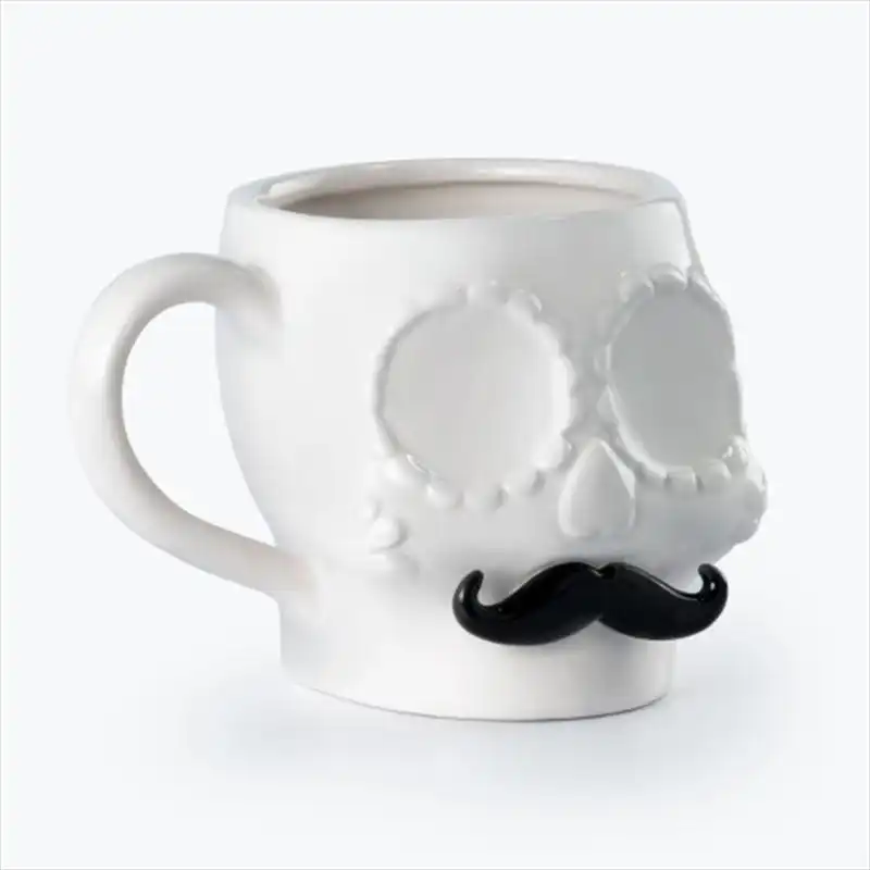 Mustard Sugar Skull Mug