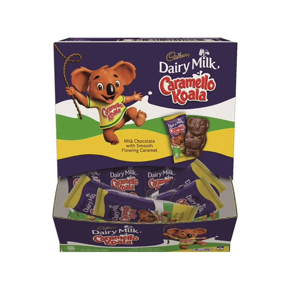 72pc Cabury 15g Dairy Milk Chocolate Caramello Koala Caramel Choco Confectionery