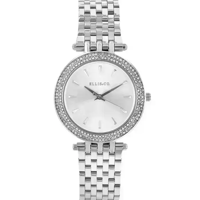 Ellis & Co Skye Silver Tone Stainless Steel Womens Watch