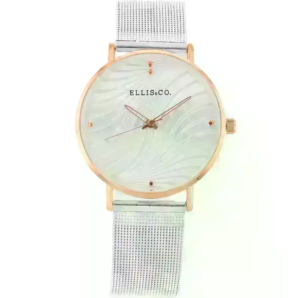 Ellis & Co 'Eliza' Silver Tone Stainless Steel Bracelet Womens Watch