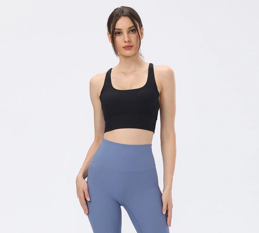 Tarramarra Criss-cross Back Flow Ribbed Sports Bra