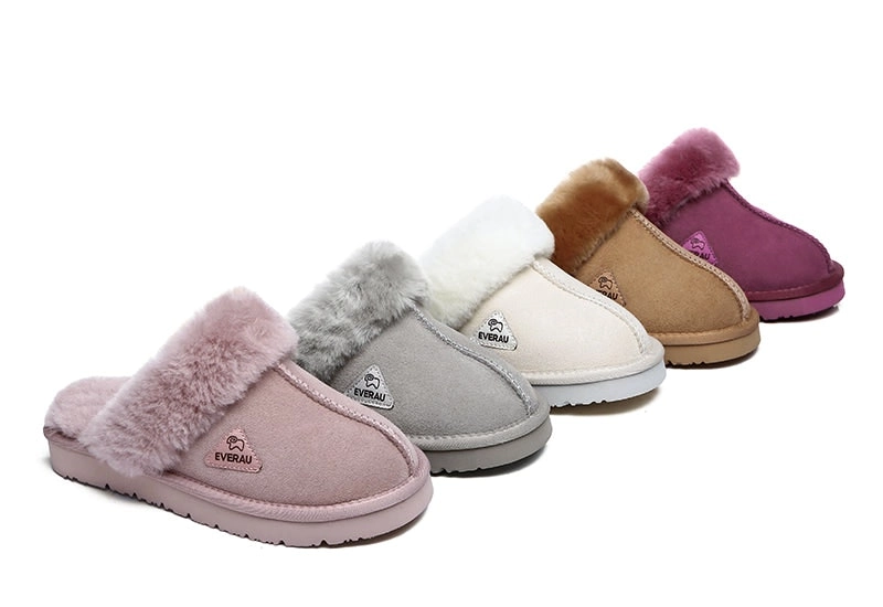 EVERAU® Double-faced Premium Sheepskin Unisex UGG Slipper Muffin Special Colour