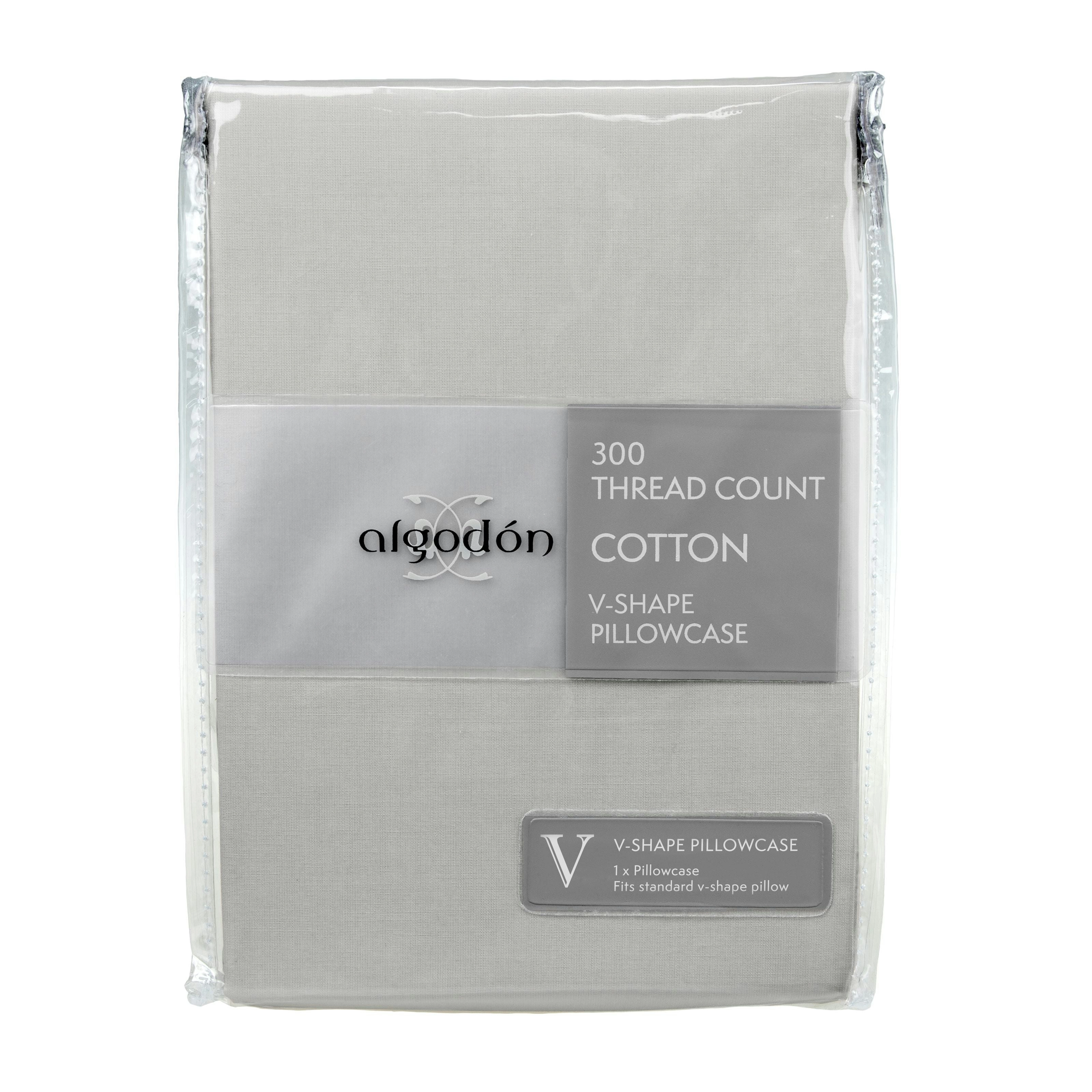 ALGODON "300TC Cotton" VSHAPE PILLOWCASE SILVER