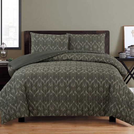 ARDOR BOUDOIR "Oak" EMBOSSED QUILT COVER SET KHAKI